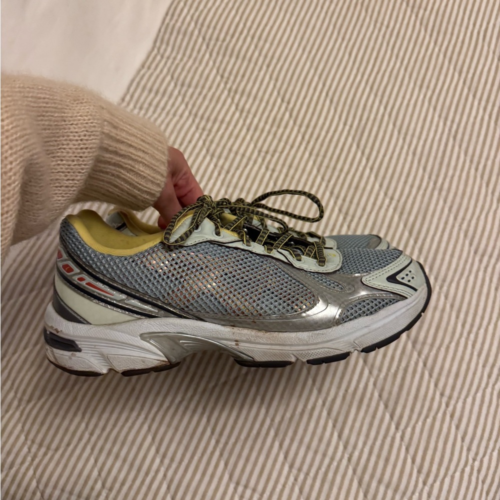 Asics Gray and Silver Sneakers with Breathable Mesh